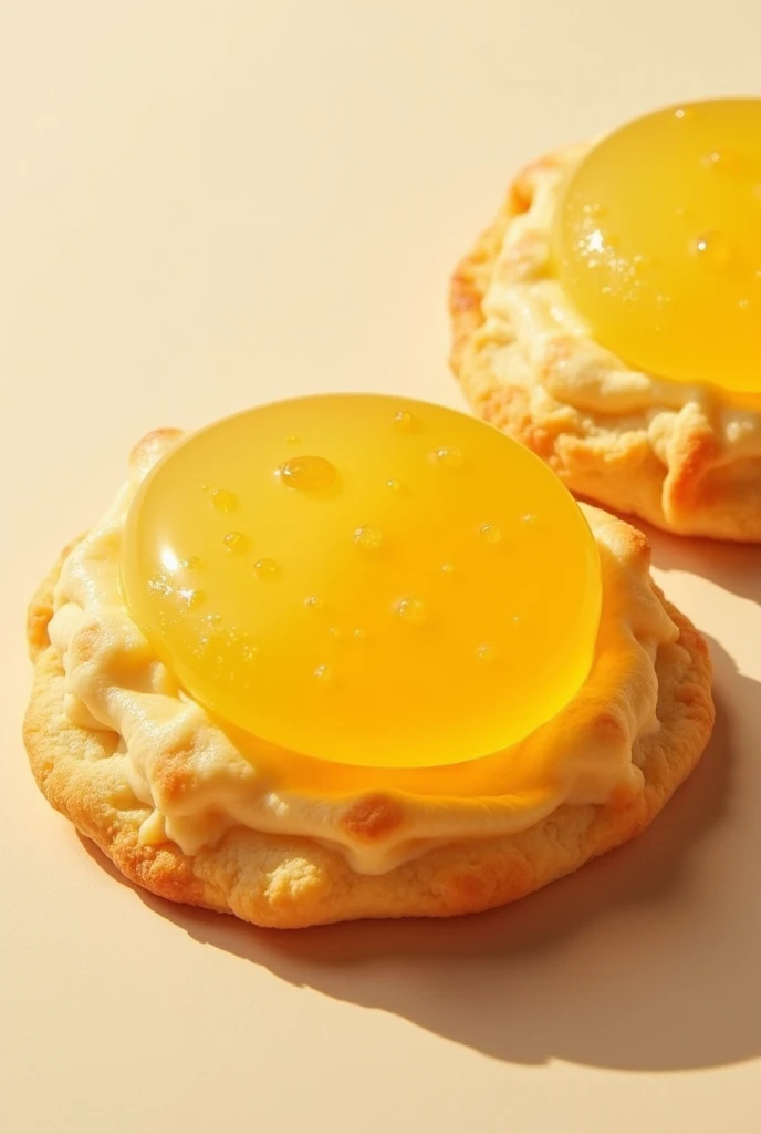 image of a wheat dough with pineapple jelly on top