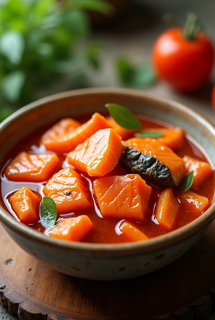image of a fish sauce with several pieces of fish