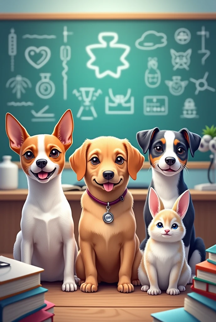 a cover art for the seventh week of Veterinary Medicine where there will be lectures on small animals