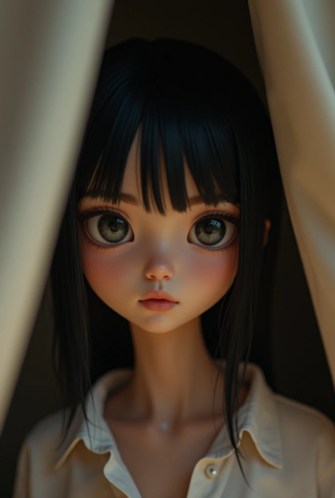 INFP 1 height 1,64cm .
with straight black hair.
Cute, mysterious and slightly slanted eyes.
Innocent face but not so much.
Small eyes Small eyes!!!!!
half asian No bangs!!!!
curtain.
Bolivian Style.
With a diamond shaped face Serious face!