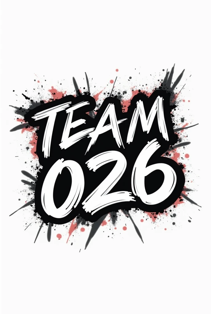 Make a logo of the words Team 026 but the font is graffiti