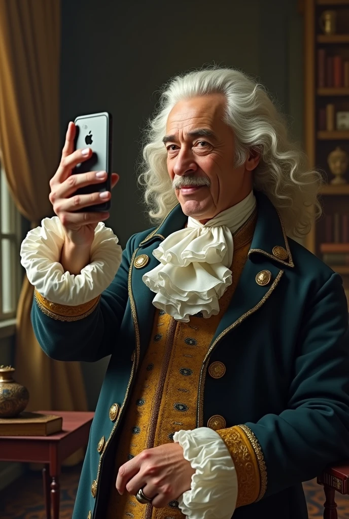Voltaire taking selfie
