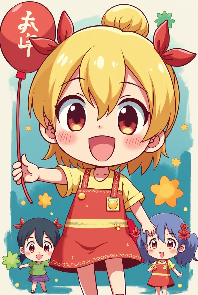 generate cartoonish Japanese style anime characters