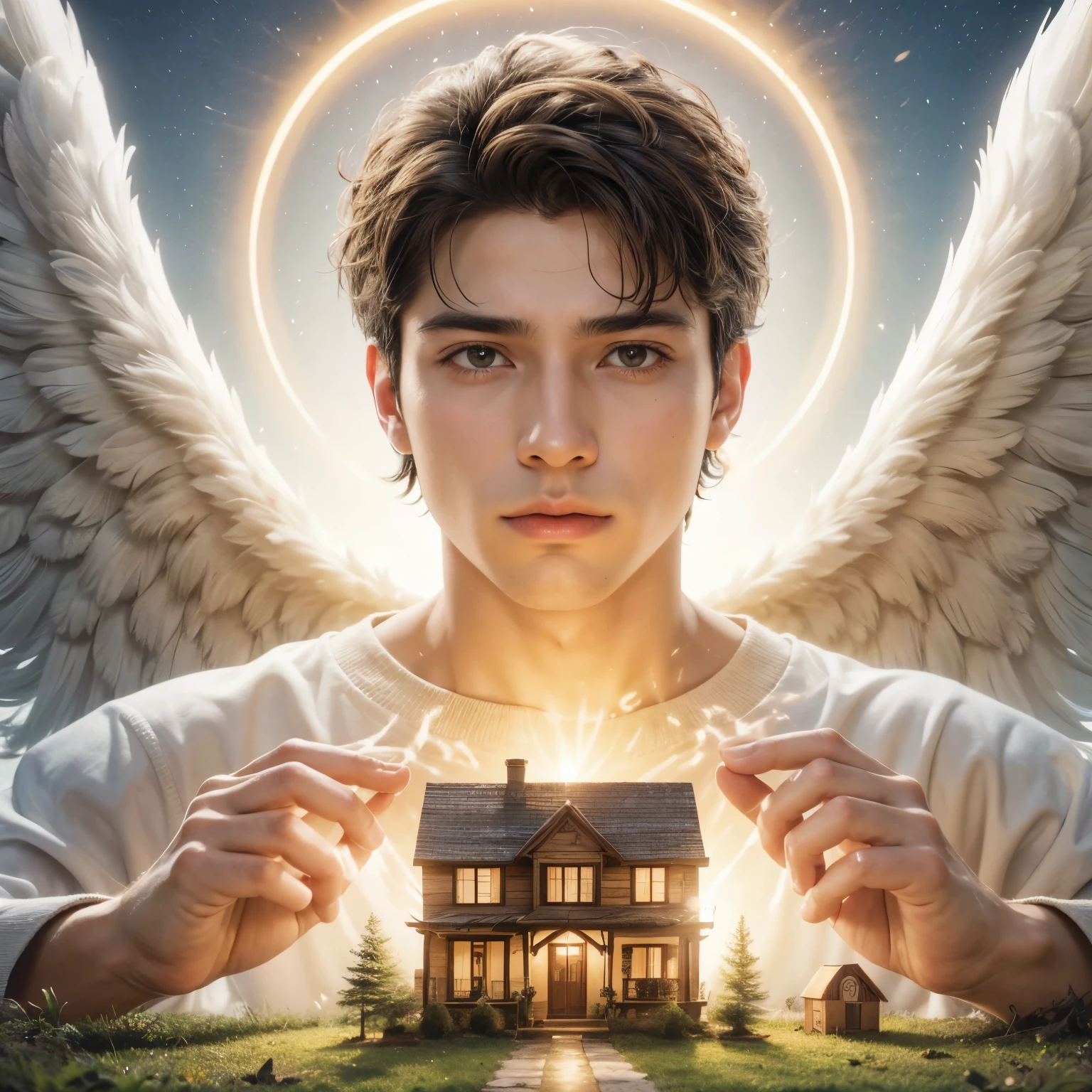 male angel (Arcanjo Miguel) protecting the house