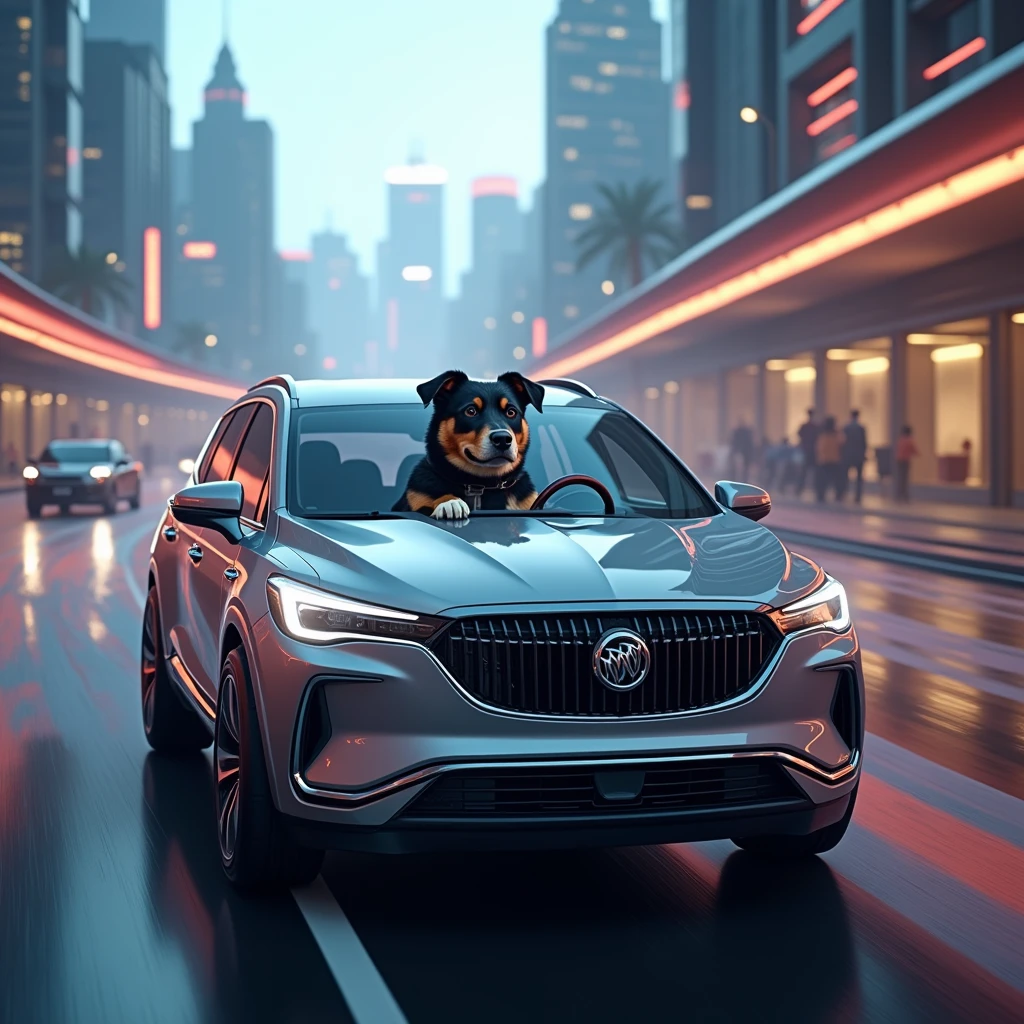 buick enclave avenir 2023 dog driving