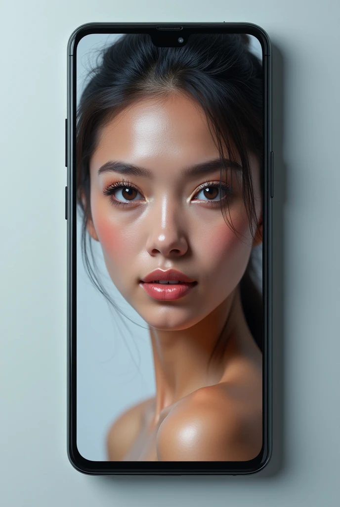CREATE AN IMAGE OF A CELL PHONE SCREEN BY ANALYZING A FACE