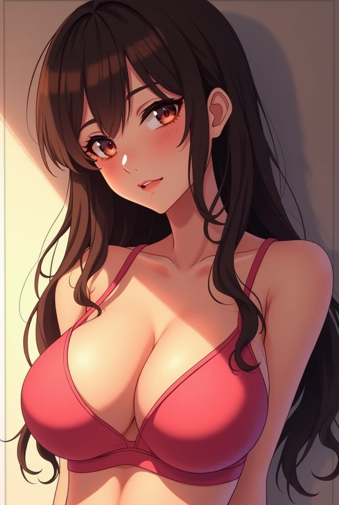 Anime girl with large breasts no bra

