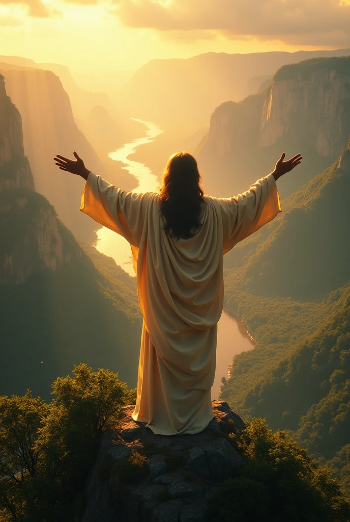 Create images of Jesus Christ over Brazil as described in the Bible