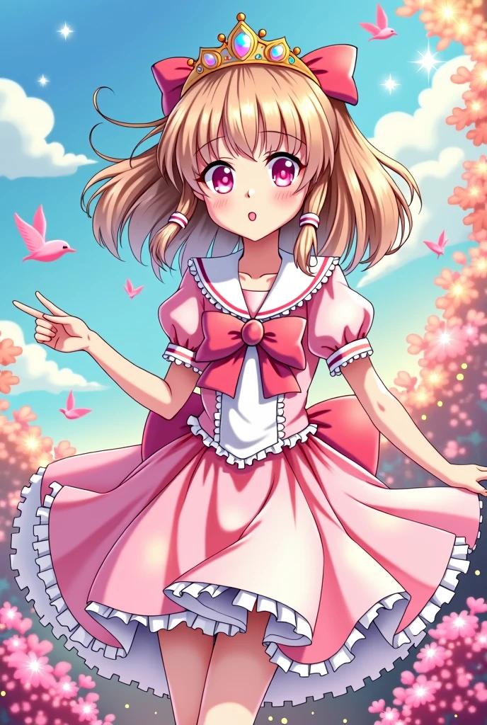 cute anime girl princess or sailor moon style coloring page