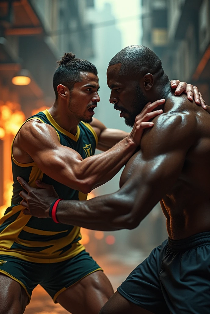 Cristiano Ronaldo fighting with Mr Beast YouTubers