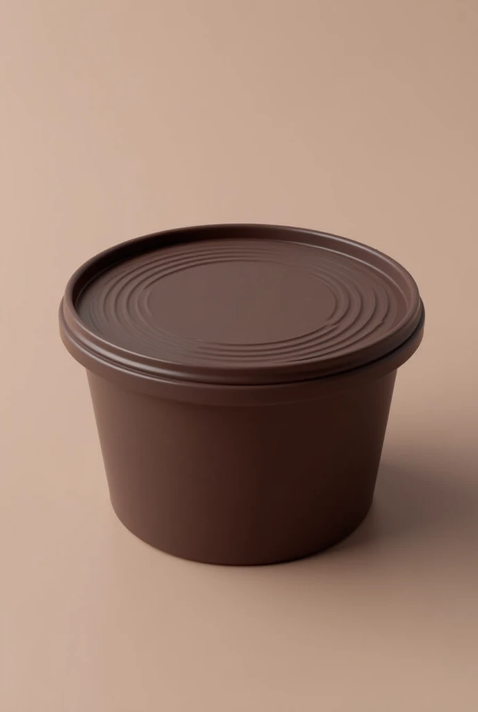 Make a dark brown ice cream can lid that has a little relief, but it can be seen from top to bottom