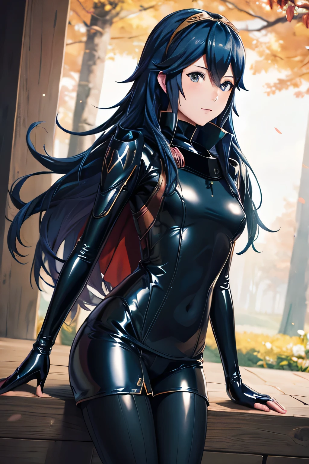 Highest quality,Highest Resolution,(((Latex clothing)))　Fire Emblem Awakening　Lucina　Dark Forest