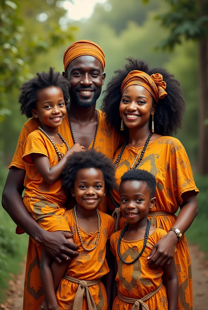 4th Africa married couple with their 3 3 boys sons