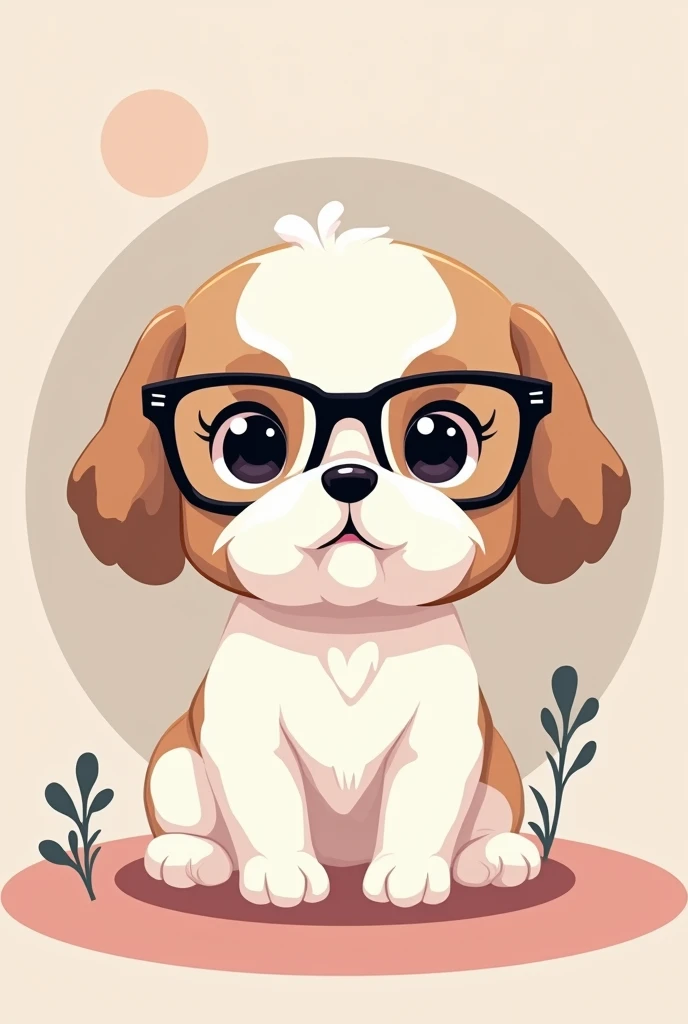 Shis tzu con gafas aesthetic