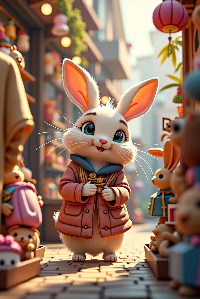 yes, the curious rabbit: An agile and curious rabbit, always looking for the best products for customers. Her curiosity reflects her desire to explore new things and trends., características da yesa Vitrine.