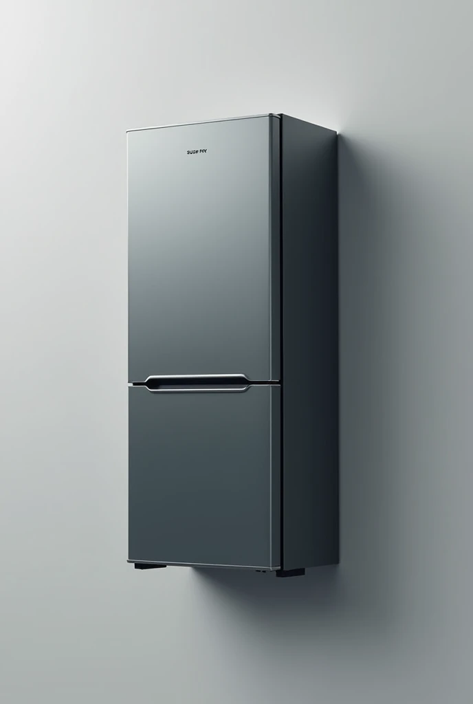 Generate a modern and simple logo in the shape of a modern lead-colored refrigerator. That it bears the name Susej Fry and the slogan the best specialized service