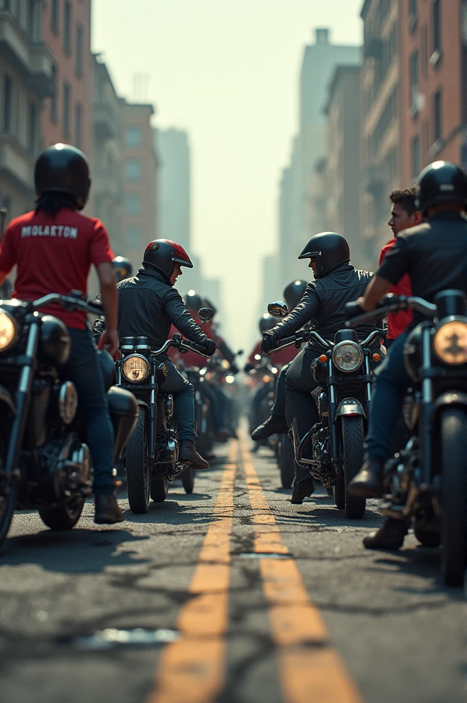 Motorcyclists vs soccer