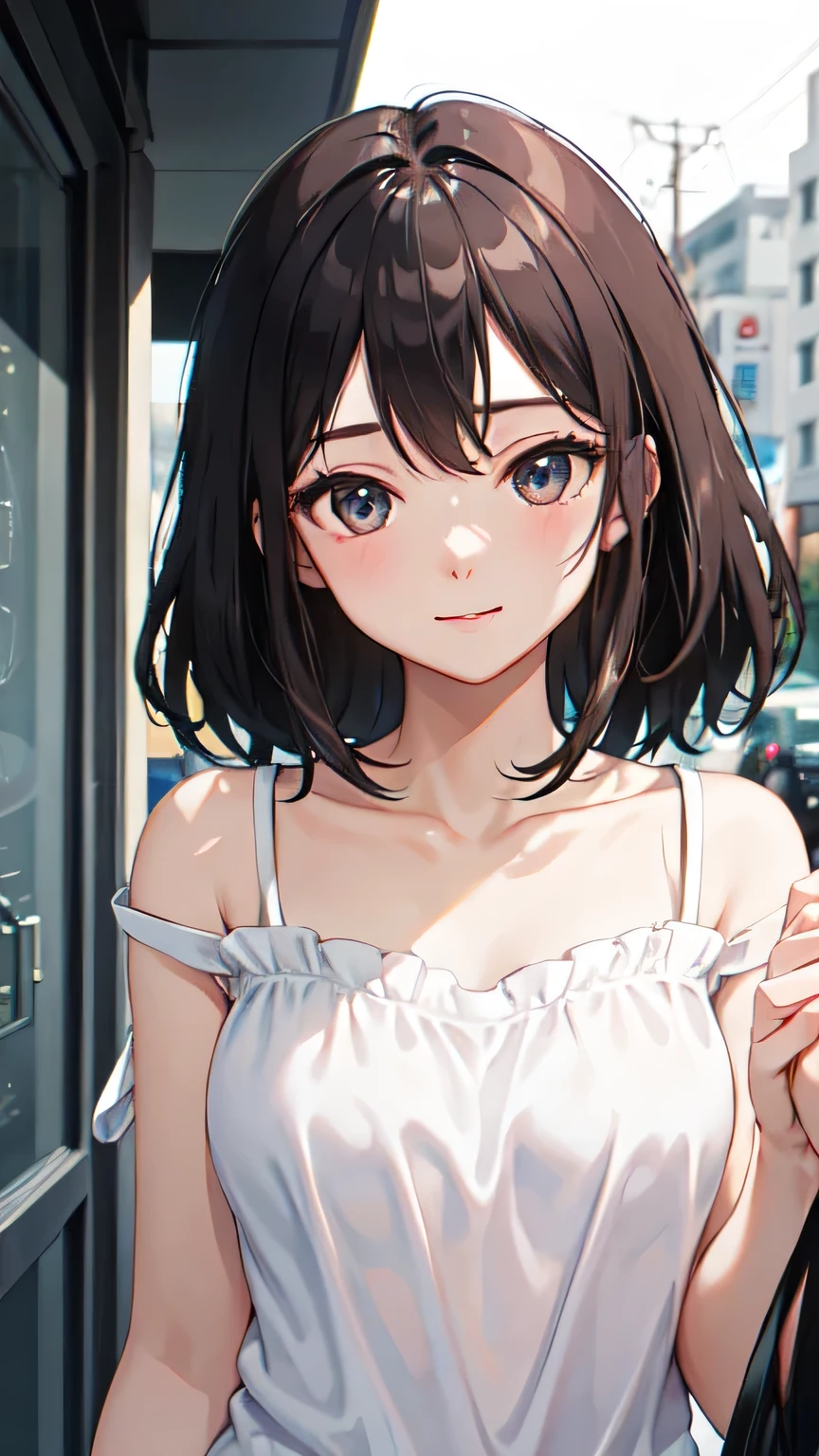 ((Highest quality)), ((masterpiece)), (detailed), One person,Almond Eye, Every day is new、Spending time with you ,Casual moments become treasures,The road we walk, holding hands、Picture the future,Just the two of us、I want to chase my dreams,Close up of face