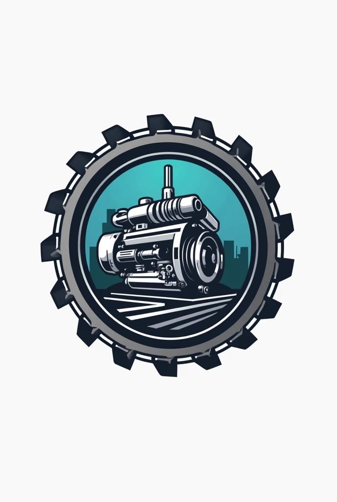 Logo on diesel mechanics spare parts related to engines and power plants in Spanish
