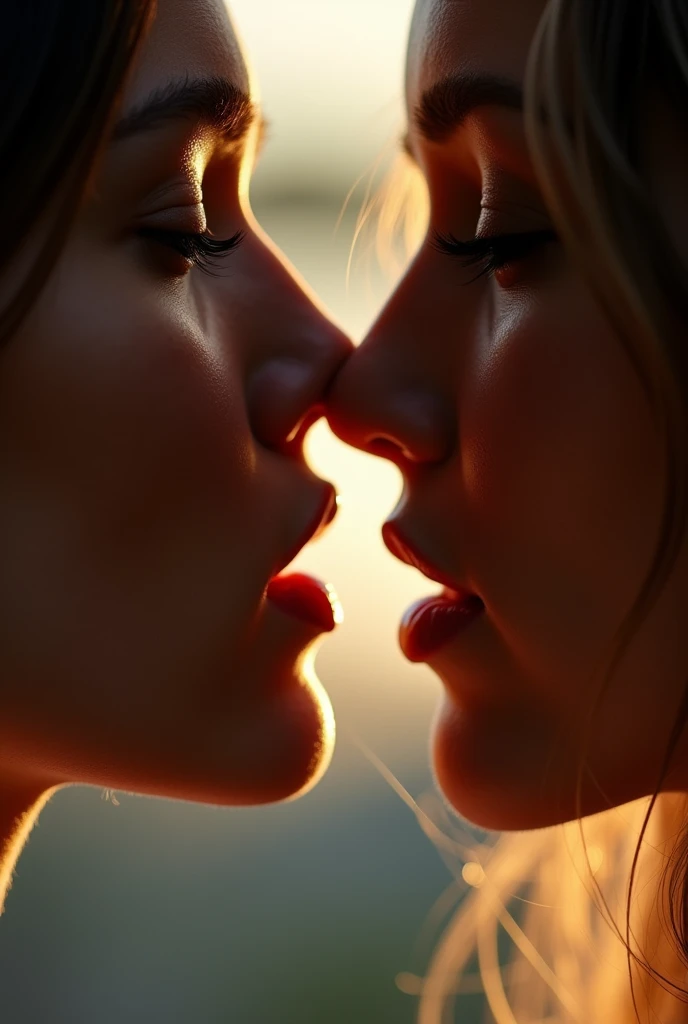 Lips Close to Kiss: An image that focuses on the lips of a couple about to kiss. The close-up of this moment captures the anticipation and desire expressed in the song..