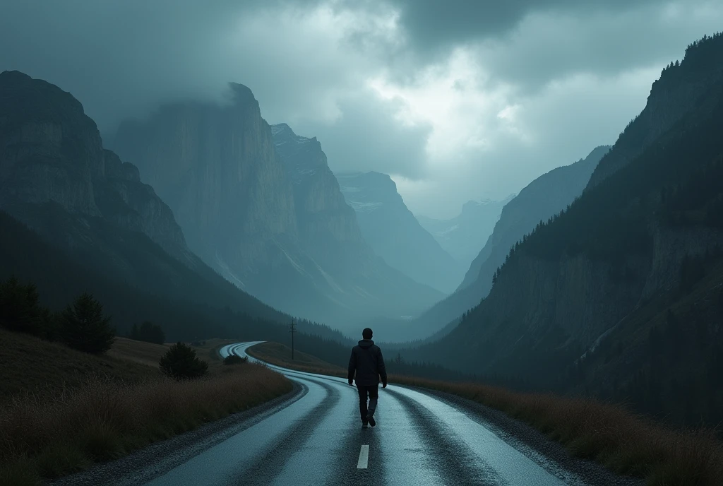 You are walking alone along a winding road that winds through majestic mountains. The sky, once clear, is now covered by dark and threatening clouds. The wind blows with increasing force, making the trees around it moan and bow. You feel the first drops of rain touch your skin, and the air becomes heavy with the expectation of an imminent storm.
In this moment of loneliness and uncertainty, with nature about to unleash its fury, you remember the comforting words of Psalm 91. As you recite the verses in your mind, a sense of calm begins to spread throughout your being, contrasting with the turbulence around you.
