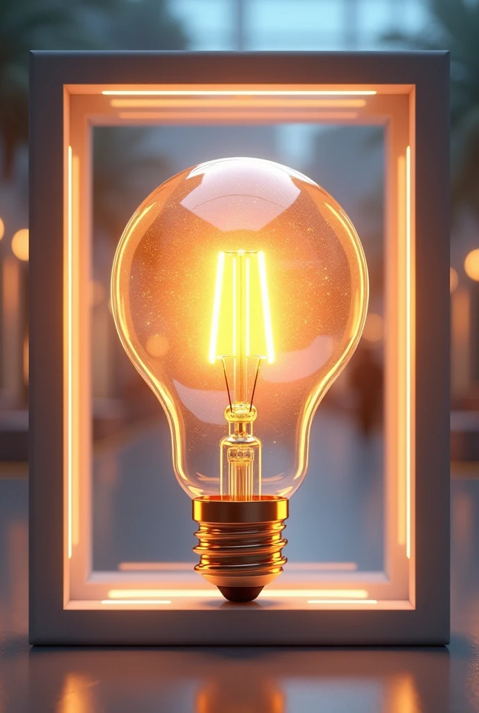 lux, the Bright Lamp: An animated light bulb symbolizing brilliant ideas and innovative products. lux ilumina os melhores achados da Mega Vitrine e é sempre associada a boas escolhas.