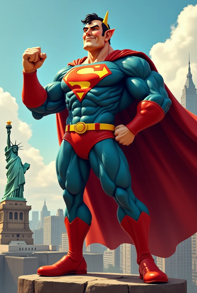 a fusion of chapolin colorado+superman