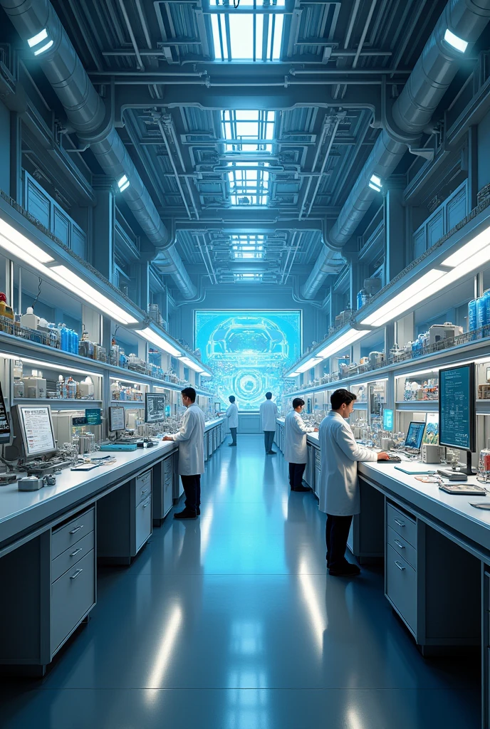 high quality futuristic physics laboratory