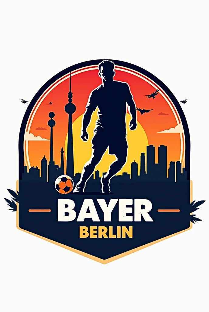 A logo for a football team inspired by the city of Berlin with the name Bayer Berlin