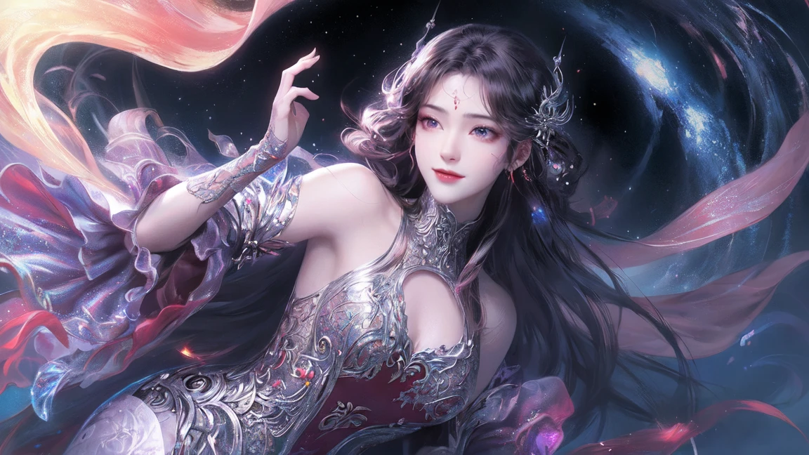 A masterpiece, top quality, best quality, official art, beautiful and aesthetic:1.2, 1girl:1.3, extremely detailed, fractal art:1.3, colorful, highest detailed