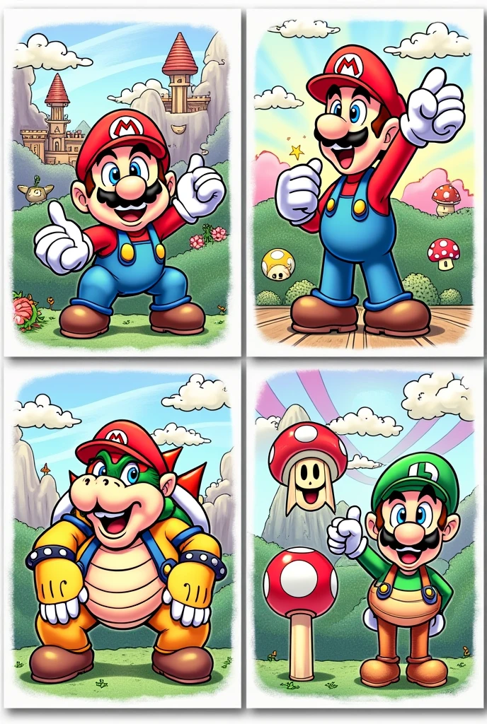 5 Mario Bros coloring pages
