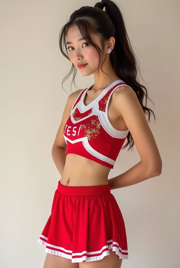 A sexy Young asian student cheerleader, high quality, realistic