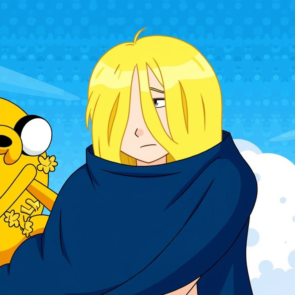 Adventure time emote for twitch fin anime style