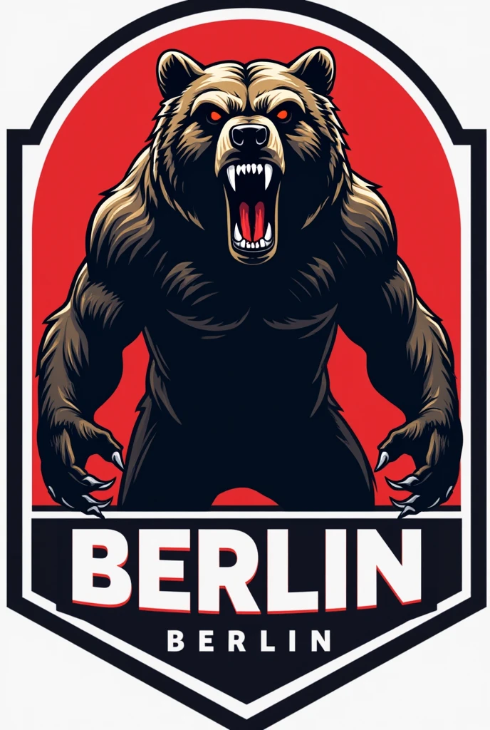 A logo of a football team with the image of a bear and the name Bayer Berlin
