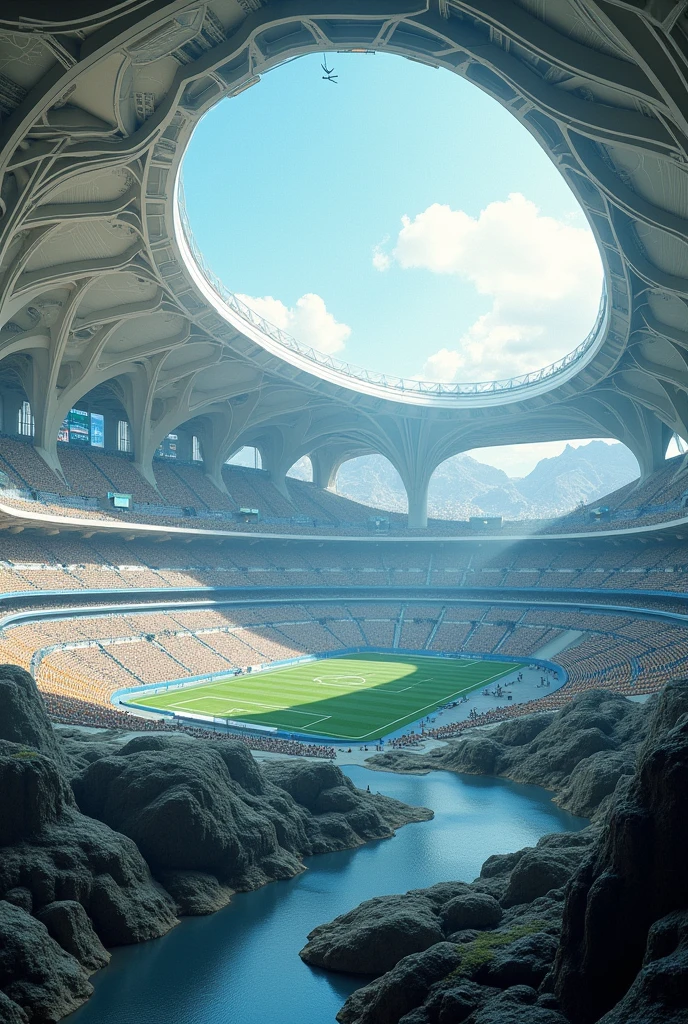You could make a football stadium that is amazing, exotic and futuristic., that is not common