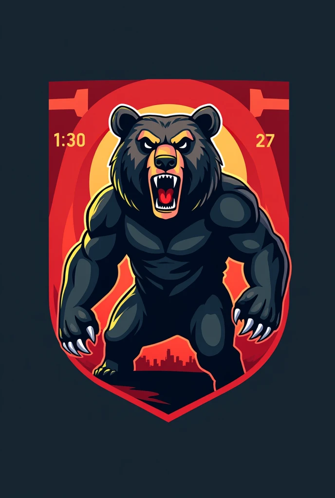 A logo of a football team with the image of a bear and the name Bayer Berlin
