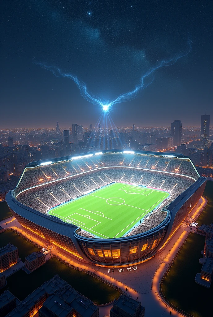 You could make a football stadium with a capacity of 20,000 people inspired by a star