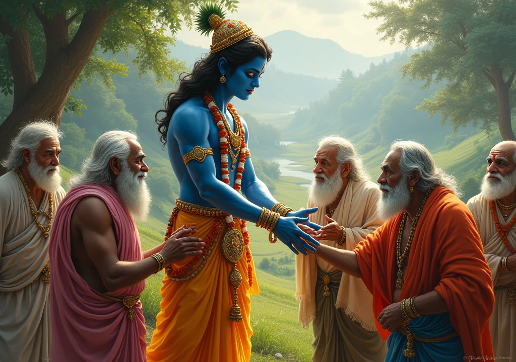 Lord Krishna help old men 