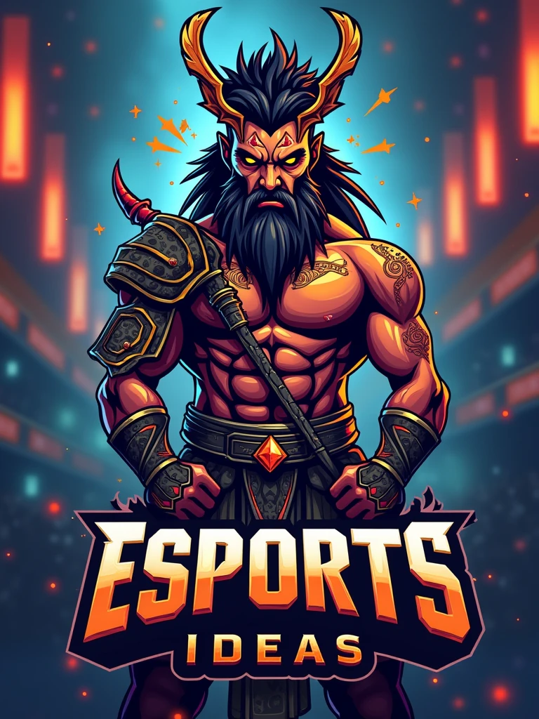 Design de Logo Tribal Warrior Esport