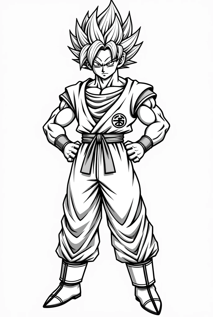 dragon ball drawings to color in black and white