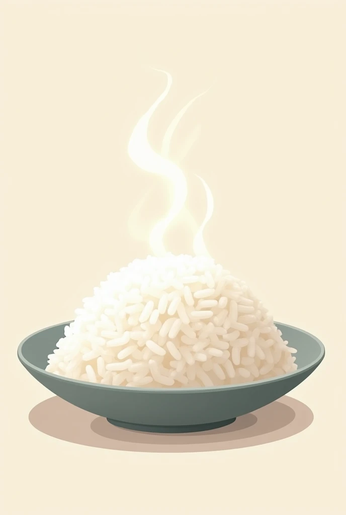 vector of a plate with rice for a restaurant achievement