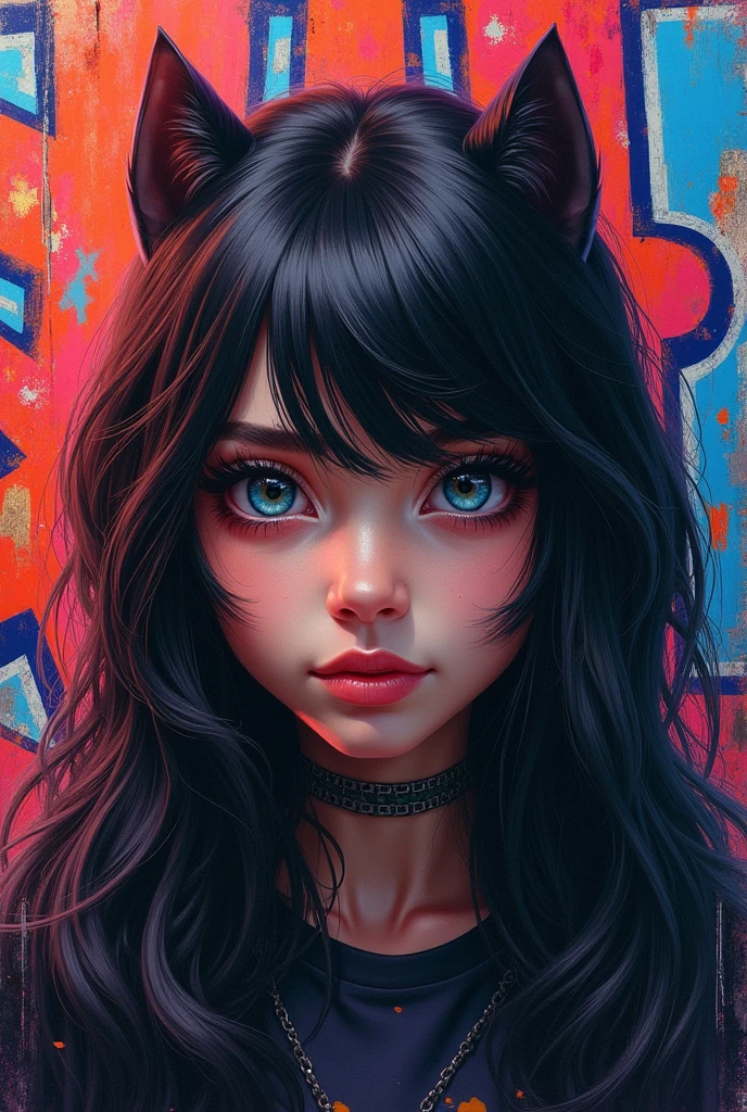 ferumbras has (best qualityer), work of art, Extremely detailed illustration , high color, extremely high color saturation, all the colors deepened, paint, , central composition, extremely detailed light and shadow, parede de graffiti, wall painted bright, , extremly detailed face and eyes,