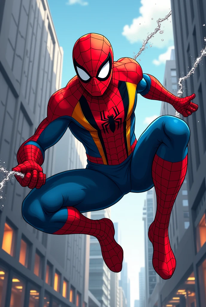 Spiderman with the Peñarol shirt