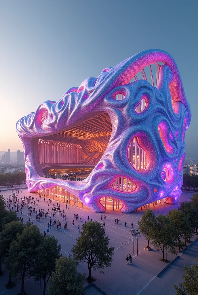 You could make a soccer stadium inspired by Miss Universe 2023 Sheynnis Palacios' dress on the outside if