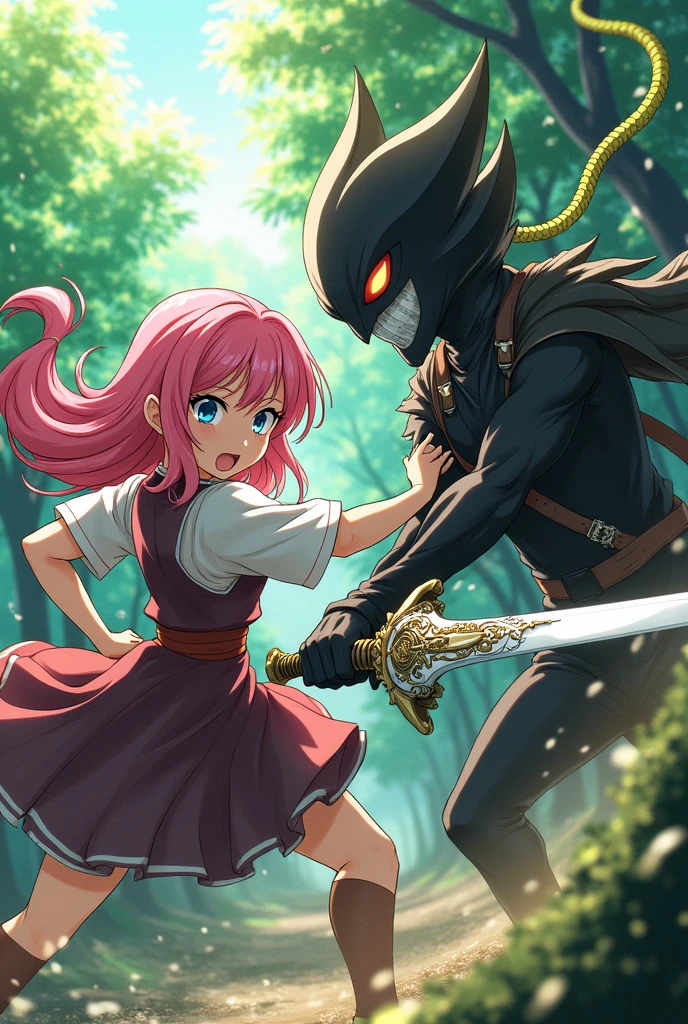Mitsuri and obania without mask