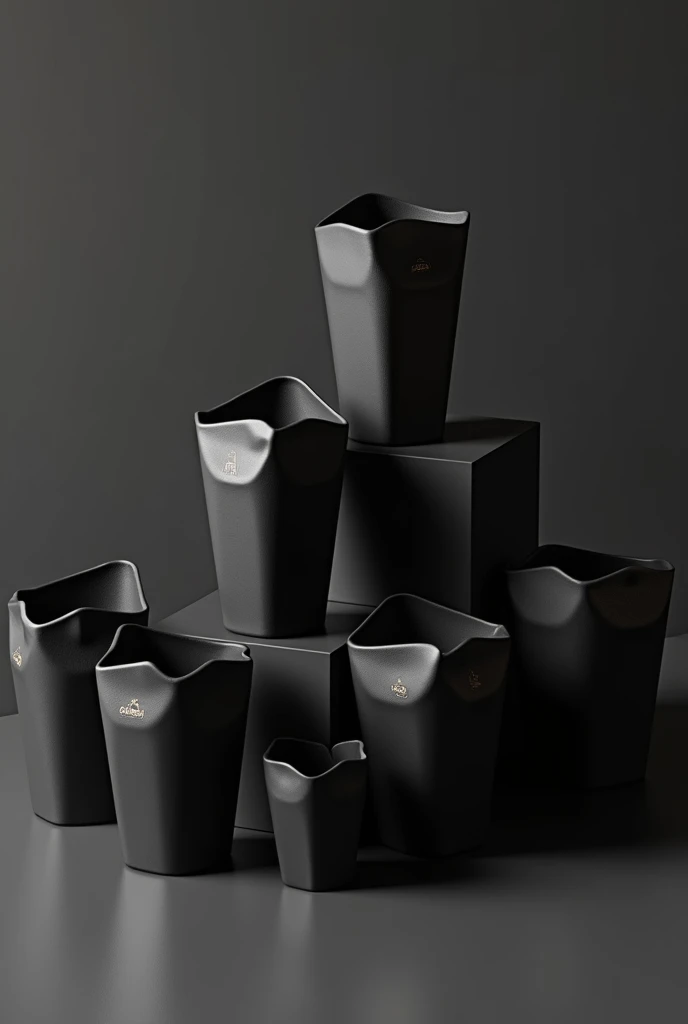 lupara smoothie cups in black