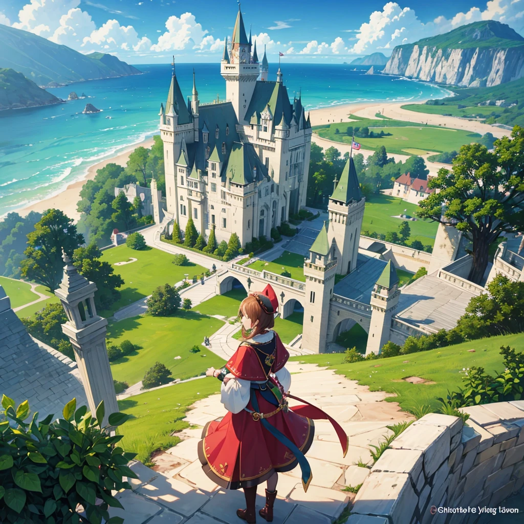Green Castle, full view, Castle mobile game