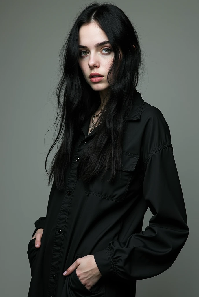 fucking nude Billie Eilish, goth, beautiful, slim, pale skin