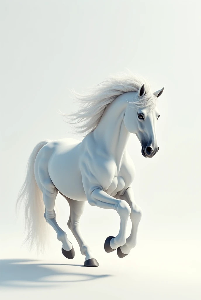 White horse sports logo (Photo realistic)