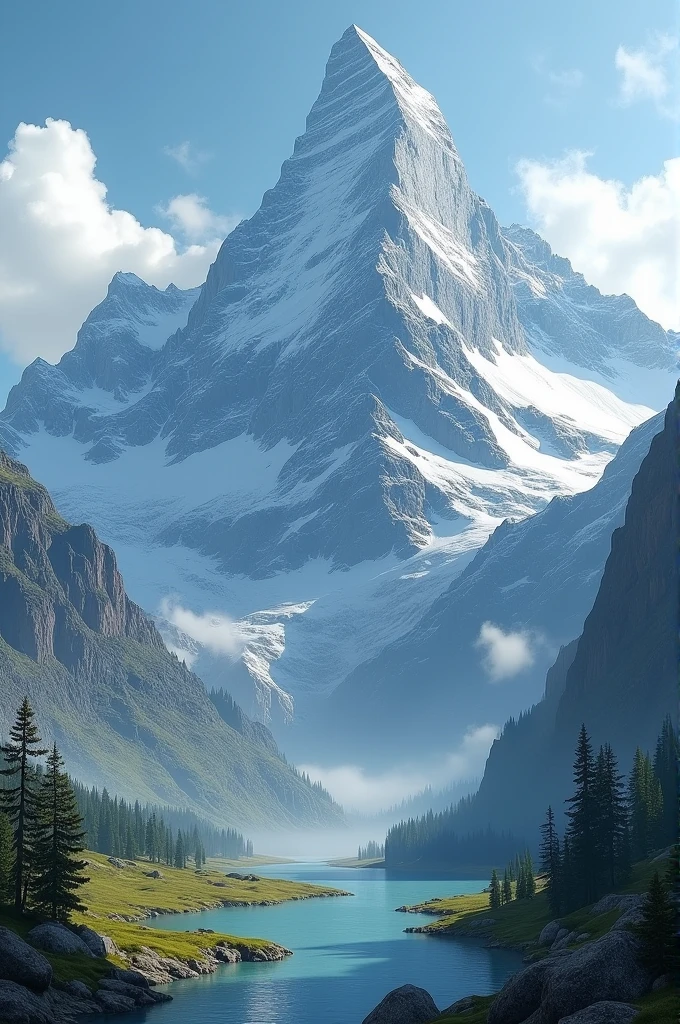 Magnifique montagne réaliste haute qualité 